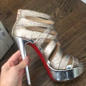 Christian louboutin glitter heels